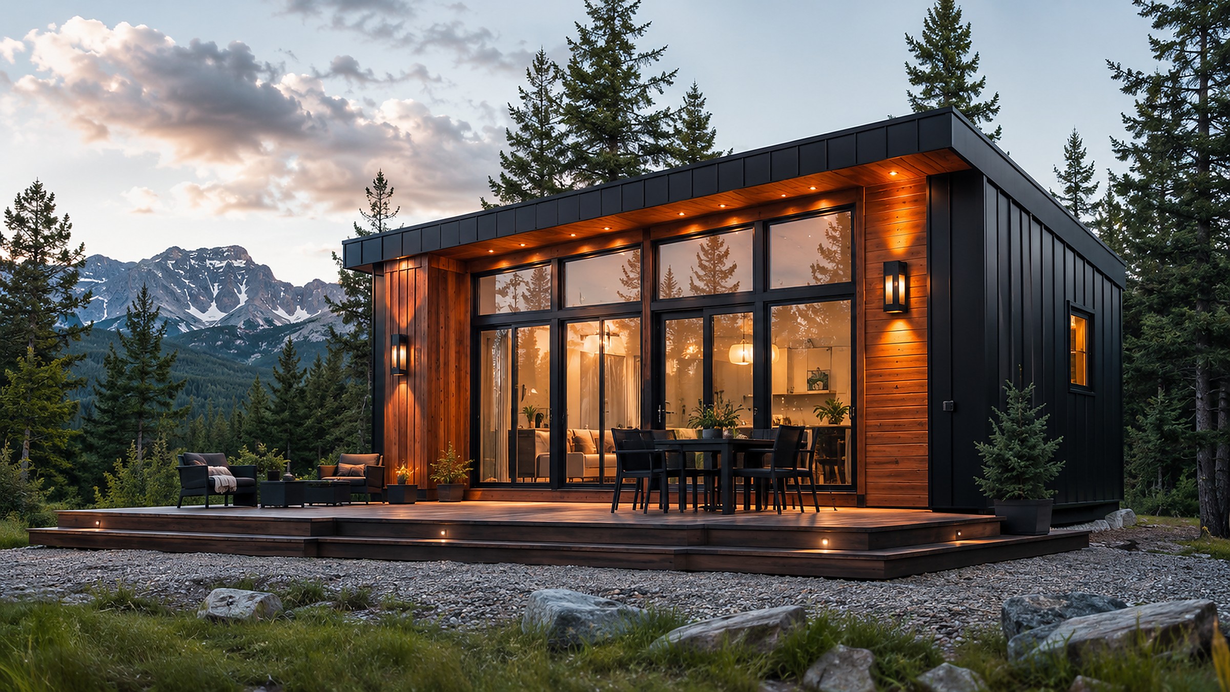 Premium compact tiny home in a forest clearing